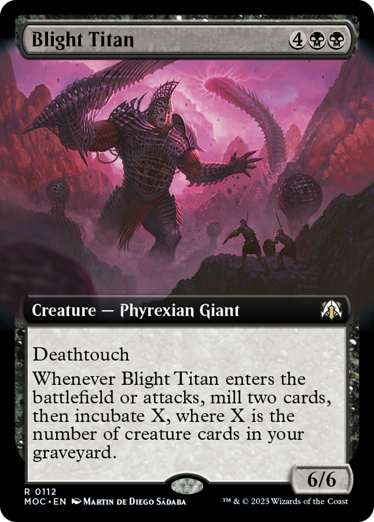 Blight Titan (Extended Art) [March of the Machine Commander] | Chromatic Games