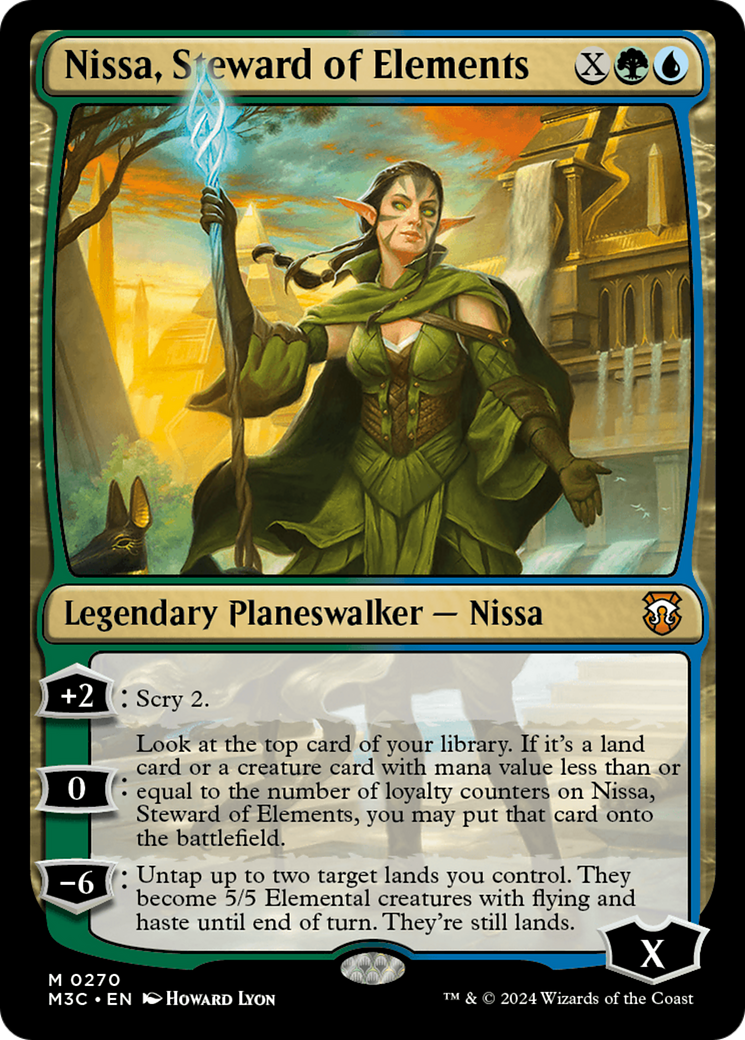 Nissa, Steward of Elements (Ripple Foil) [Modern Horizons 3 Commander] | Chromatic Games