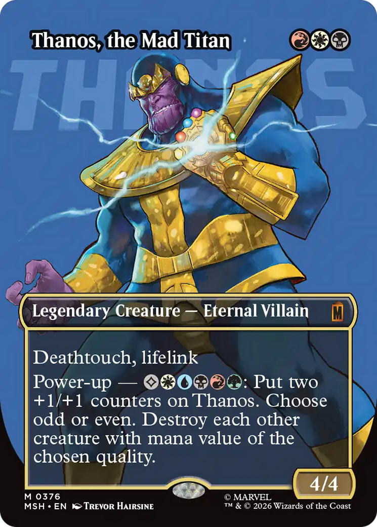 Thanos, the Mad Titan (Borderless) (0367) [Marvel Super Heroes] | Chromatic Games