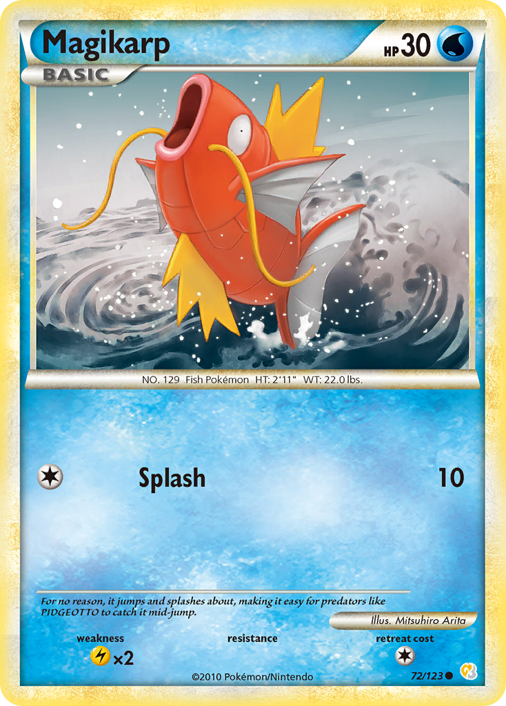 Magikarp (72/123) [HeartGold & SoulSilver: Base Set] | Chromatic Games