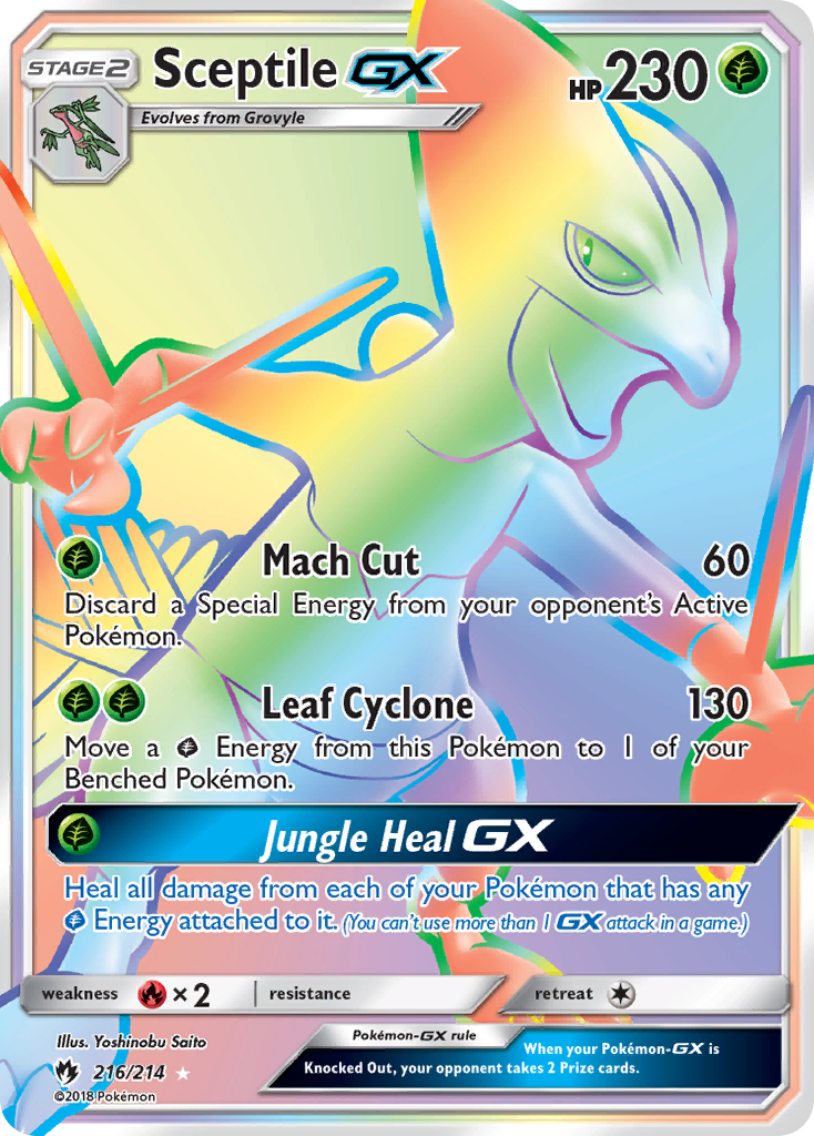 Sceptile GX (216/214) [Sun & Moon: Lost Thunder] | Chromatic Games