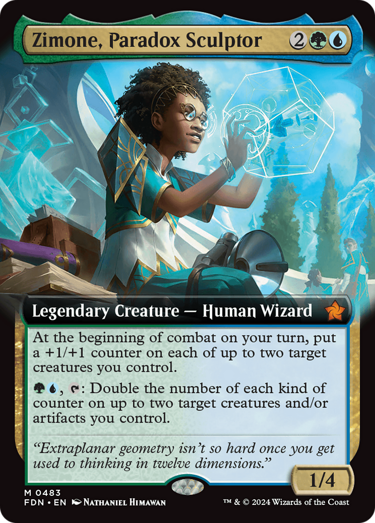 Zimone, Paradox Sculptor (Extended Art) [Foundations] | Chromatic Games