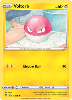 Voltorb (045/185) [Sword & Shield: Vivid Voltage] | Chromatic Games