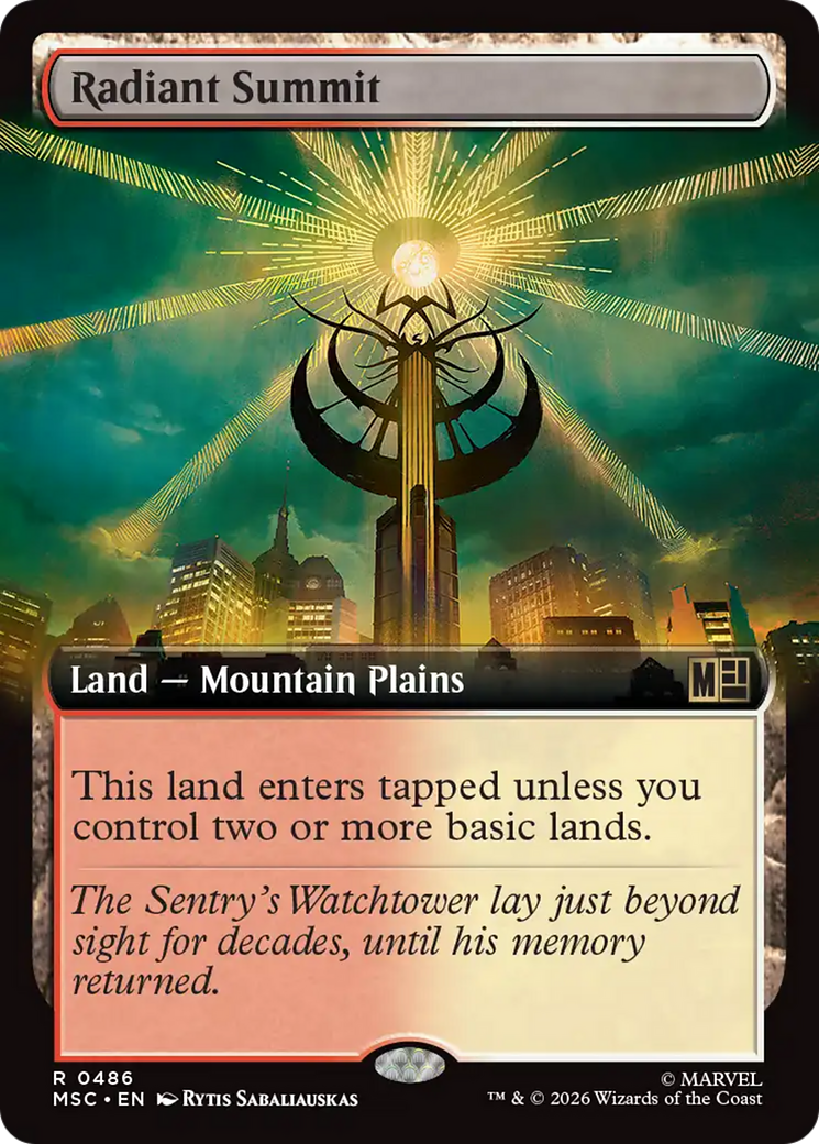 Radiant Summit (Extended Art) [Marvel Super Heroes Commander] | Chromatic Games