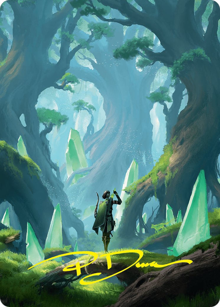 Forest Art Card (25/54) (Gold-Stamped Signature) [Foundations Art Series] | Chromatic Games
