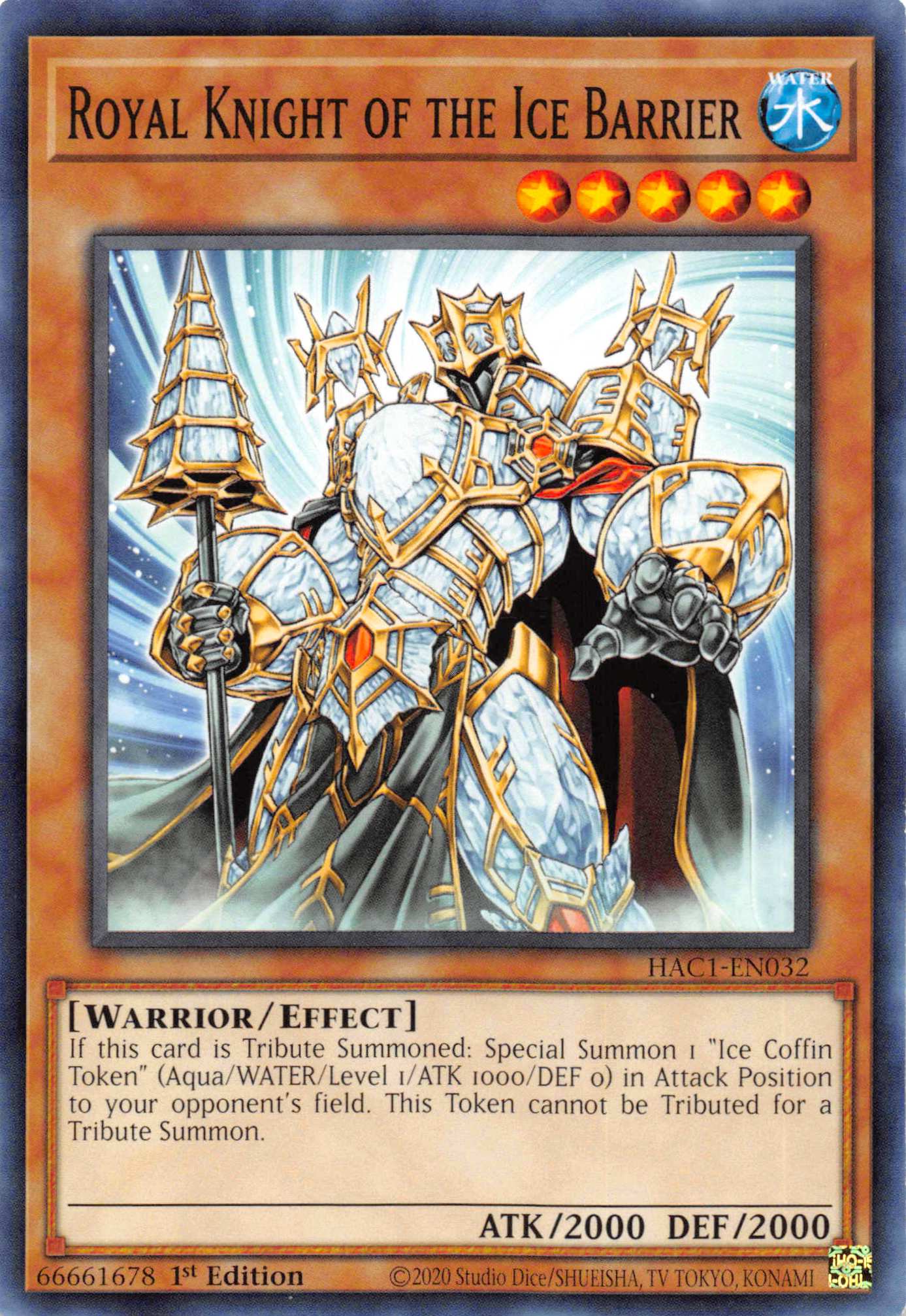 Royal Knight of the Ice Barrier (Duel Terminal) [HAC1-EN032] Parallel Rare | Chromatic Games