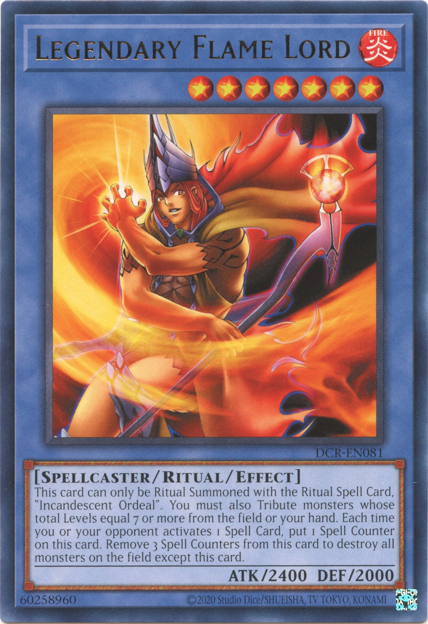 Legendary Flame Lord (25th Anniversary) [DCR-EN081] Rare | Chromatic Games