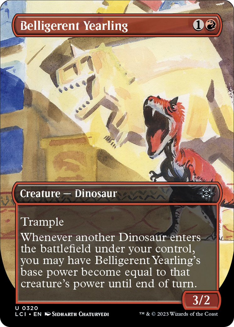 Belligerent Yearling (Borderless) [The Lost Caverns of Ixalan] | Chromatic Games