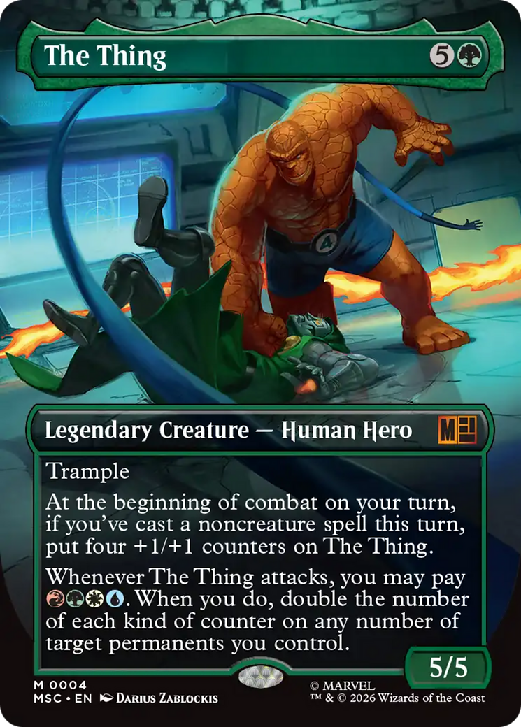 The Thing (Borderless) [Marvel Super Heroes Commander] | Chromatic Games