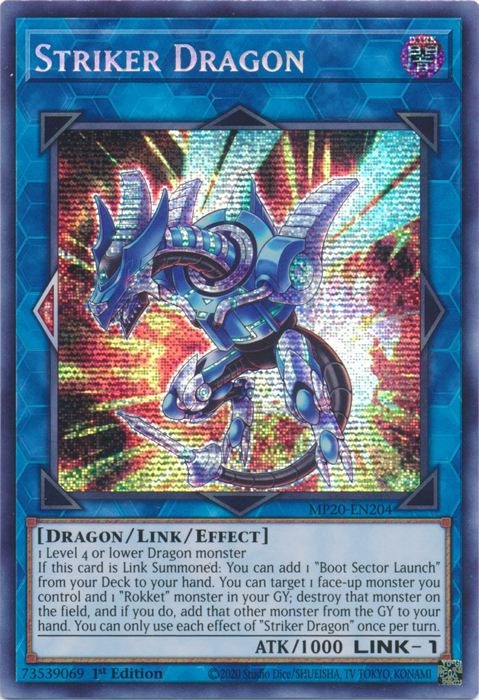 Striker Dragon [MP20-EN204] Prismatic Secret Rare | Chromatic Games