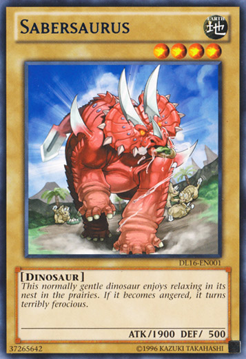 Sabersaurus (Blue) [DL16-EN001] Rare | Chromatic Games
