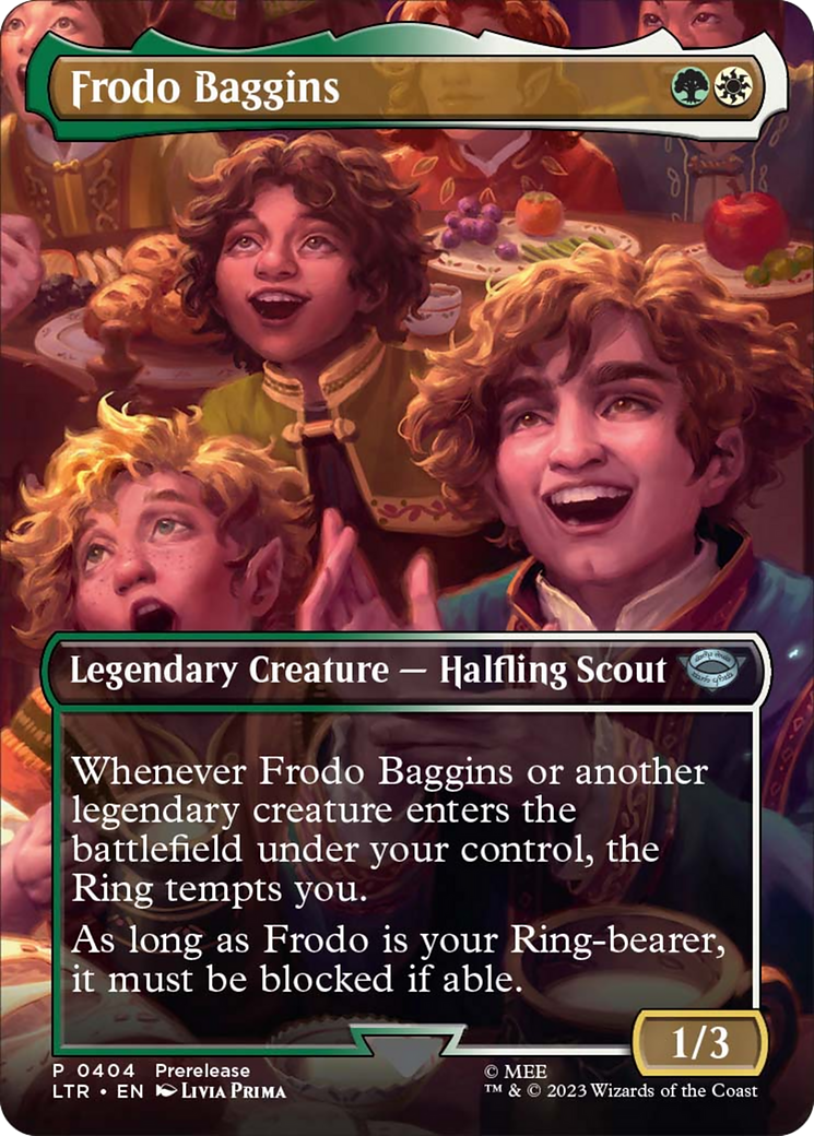 Frodo Baggins (Borderless Alternate Art) [The Lord of the Rings: Tales of Middle-Earth] | Chromatic Games