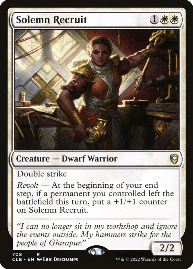 Solemn Recruit 708 (Commander Legends: Battle for Baldur's Gate)  | Chromatic Games
