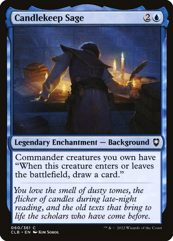 Candlekeep Sage 60 (Commander Legends: Battle for Baldur's Gate)  - Foil | Chromatic Games