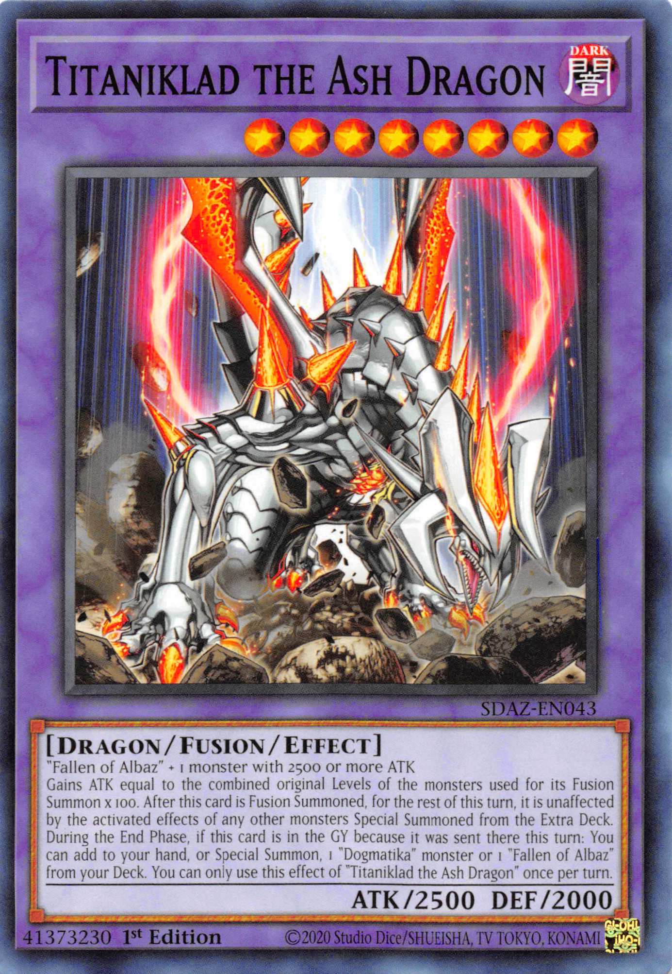 Titaniklad the Ash Dragon [SDAZ-EN043] Common | Chromatic Games