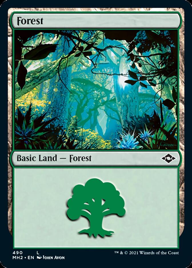 Forest (490) (Foil Etched) [Modern Horizons 2] | Chromatic Games