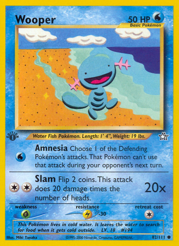 Wooper (82/111) [Neo Genesis 1st Edition] | Chromatic Games