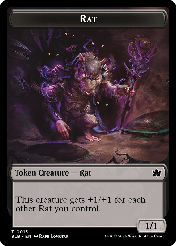 Rat Token [Bloomburrow Tokens] | Chromatic Games