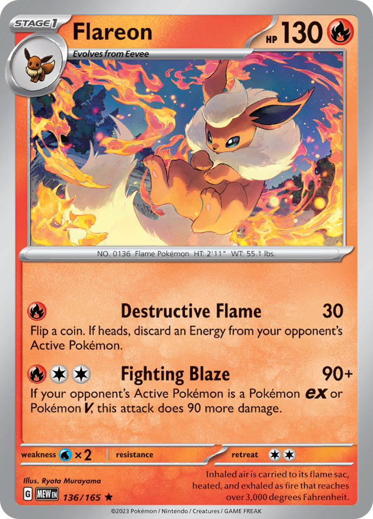 Flareon (136/165) [Scarlet & Violet: 151] | Chromatic Games