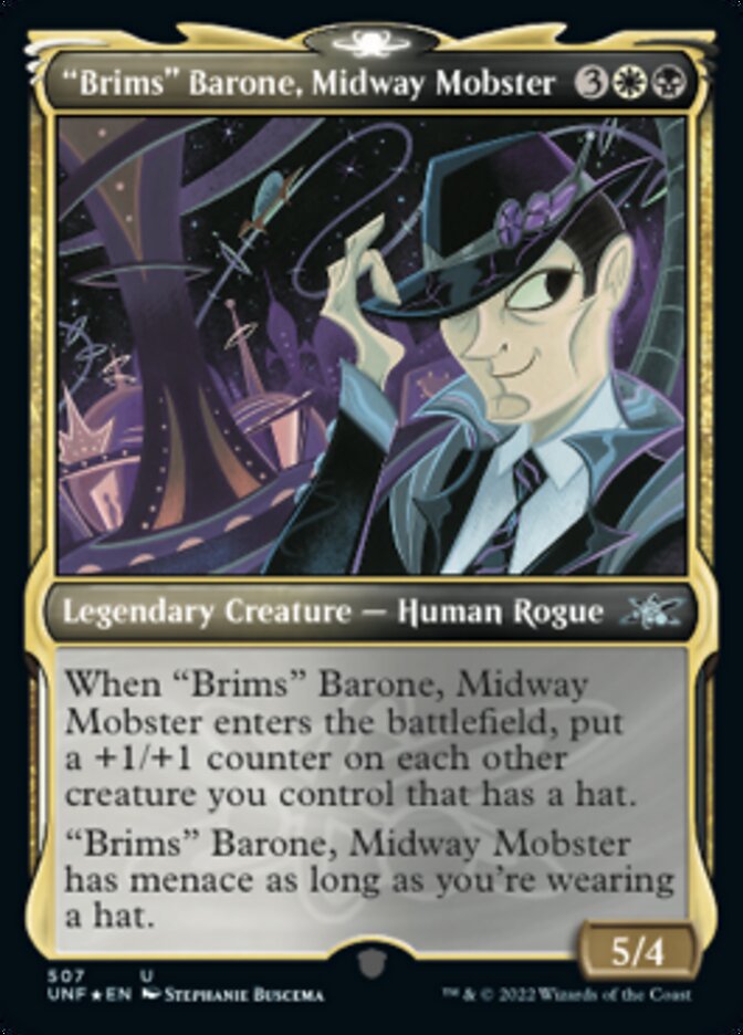 "Brims" Barone, Midway Mobster (Showcase) (Galaxy Foil) [Unfinity] | Chromatic Games