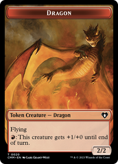 Servo // Dragon (0020) Double-Sided Token [Commander Masters Tokens] | Chromatic Games