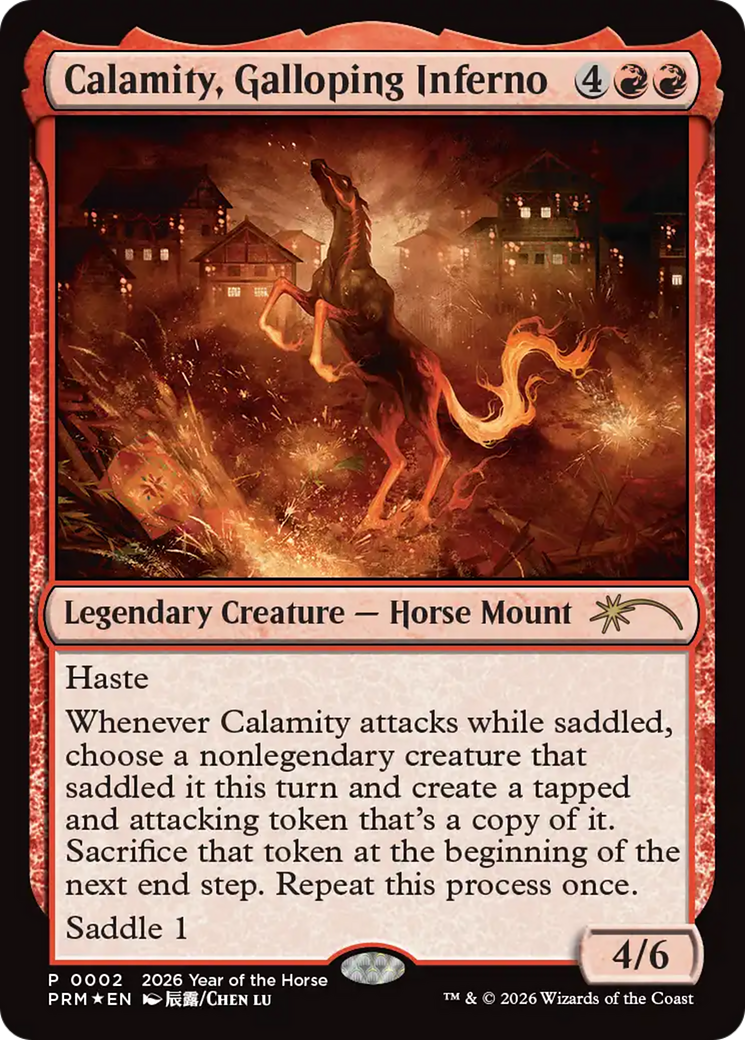 Calamity, Galloping Inferno (Year of the Horse 2026) [Standard Showdown Promos] | Chromatic Games