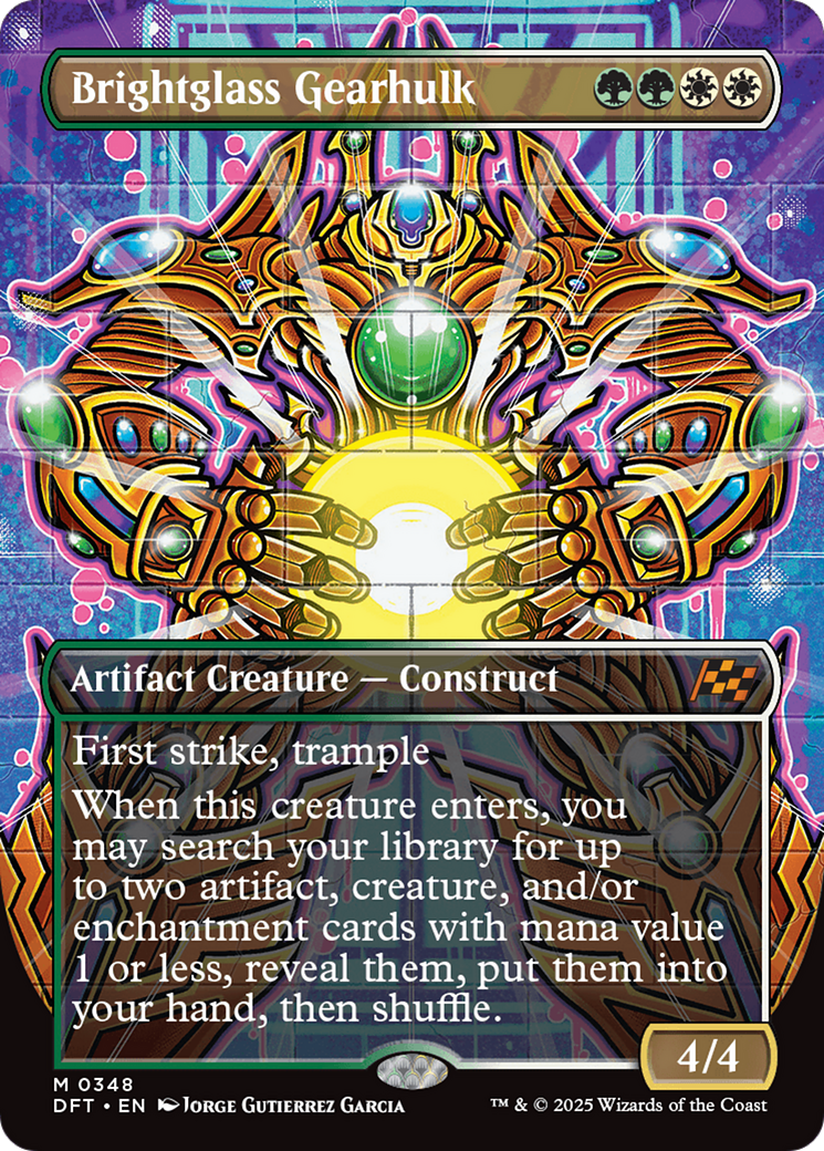 Brightglass Gearhulk (Borderless) [Aetherdrift] | Chromatic Games