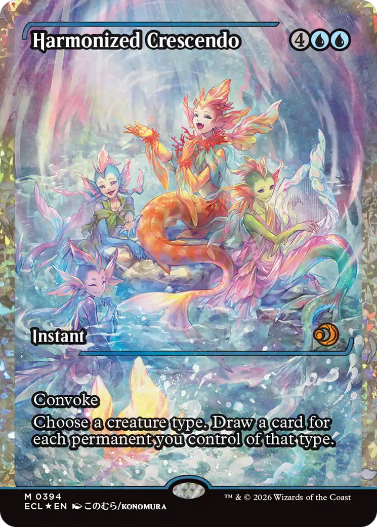 Harmonized Crescendo (0394) (Showcase) (Fracture Foil) [Lorwyn Eclipsed] | Chromatic Games