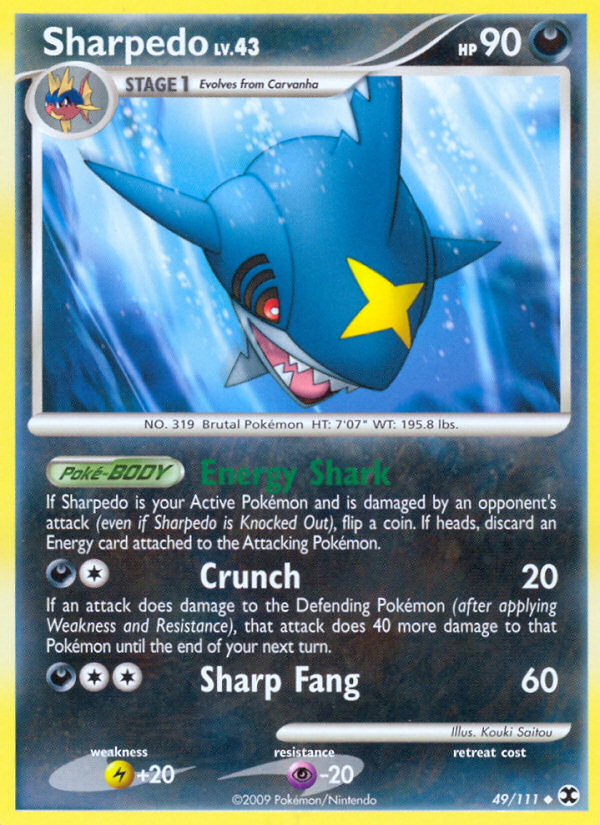 Sharpedo (49/111) [Platinum: Rising Rivals] | Chromatic Games