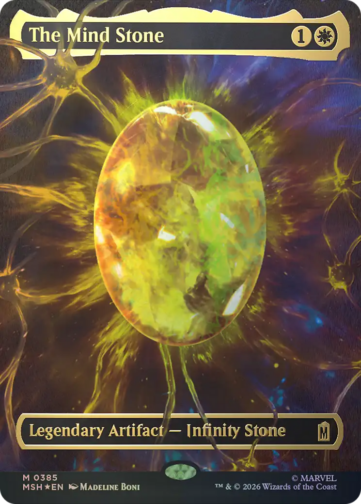 The Mind Stone (Borderless) (Cosmic Foil) [Marvel Super Heroes] | Chromatic Games
