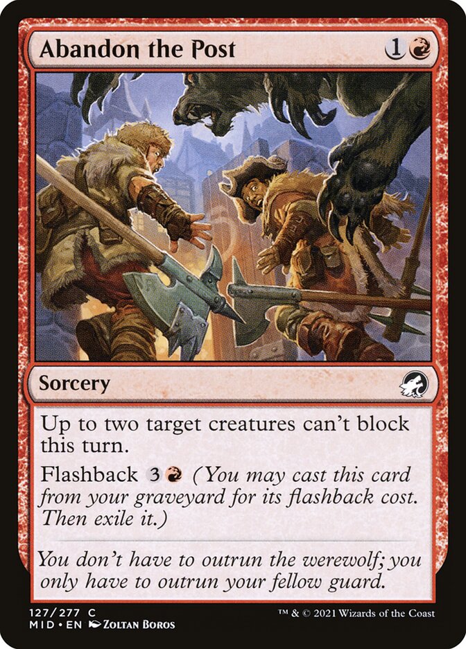 Abandon the Post 127/277 (Innistrad: Midnight Hunt)  | Chromatic Games