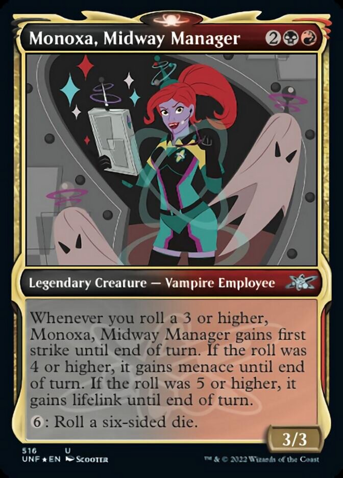 Monoxa, Midway Manager (Showcase) (Galaxy Foil) [Unfinity] | Chromatic Games