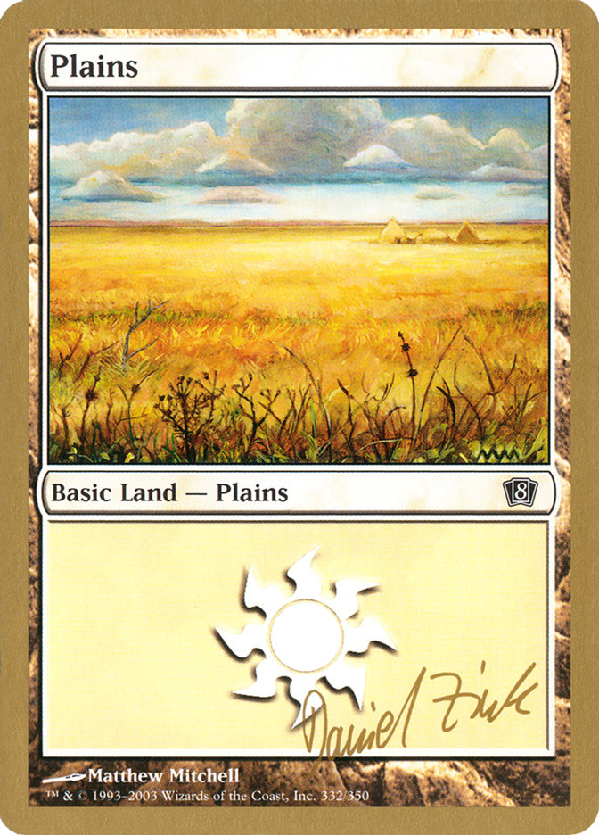 Plains (dz332) (Daniel Zink) [World Championship Decks 2003] | Chromatic Games