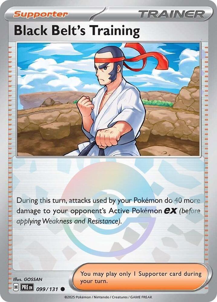 Black Belt's Training (099/131) (Poke Ball Pattern) [Scarlet & Violet: Prismatic Evolutions] | Chromatic Games