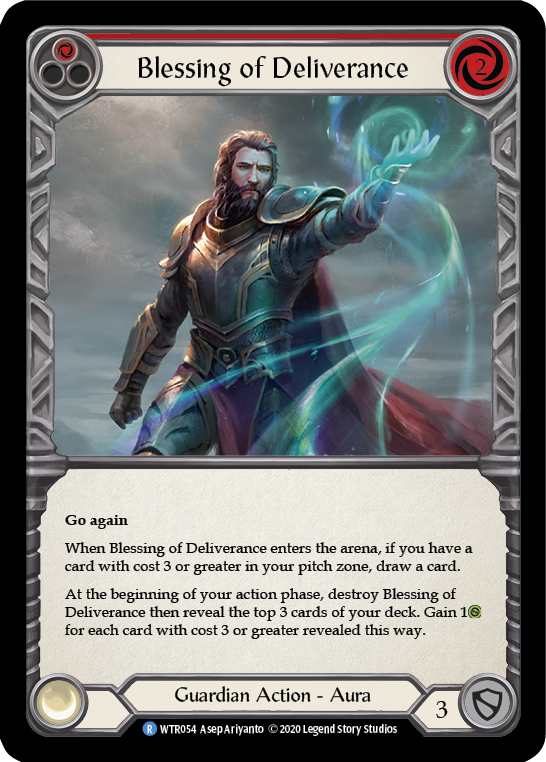 Blessing of Deliverance (Red) [U-WTR054] (Welcome to Rathe Unlimited)  Unlimited Rainbow Foil | Chromatic Games