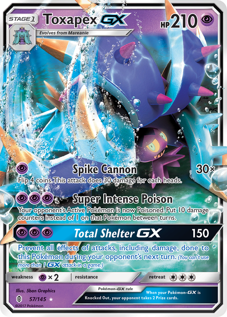 Toxapex GX (57/145) [Sun & Moon: Guardians Rising] | Chromatic Games