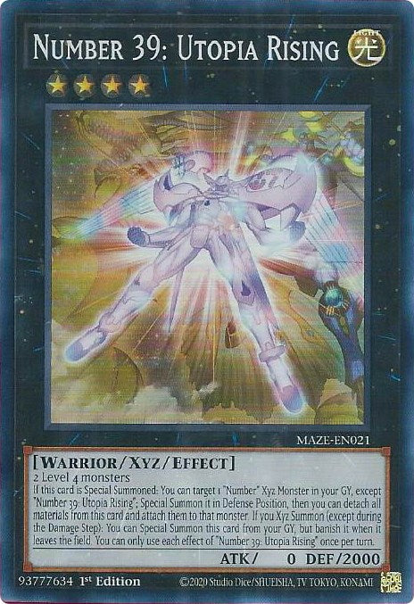 Number 39: Utopia Rising [MAZE-EN021] Super Rare | Chromatic Games