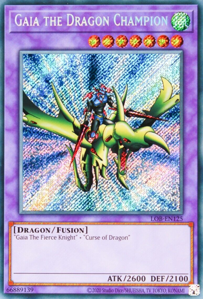Gaia the Dragon Champion (25th Anniversary) [LOB-EN125] Secret Rare | Chromatic Games