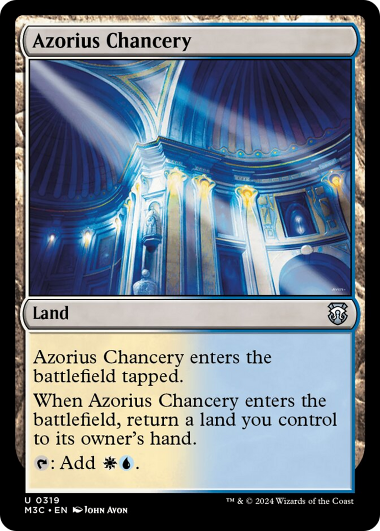 Azorius Chancery (Ripple Foil) [Modern Horizons 3 Commander] | Chromatic Games