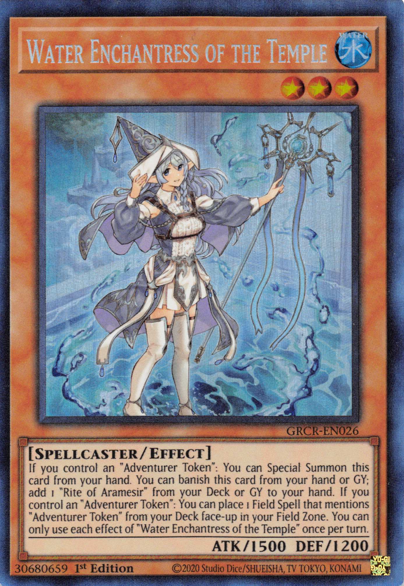 Water Enchantress of the Temple [GRCR-EN026] Collector's Rare | Chromatic Games