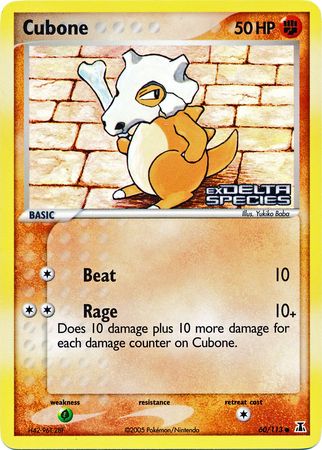 Cubone (60/113) (Stamped) [EX: Delta Species] | Chromatic Games