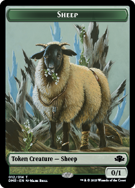 Zombie // Sheep Double-Sided Token [Dominaria Remastered Tokens] | Chromatic Games