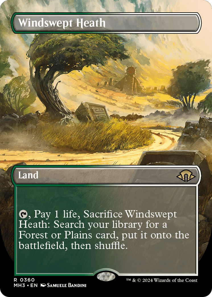 Windswept Heath (Borderless) [Modern Horizons 3] | Chromatic Games