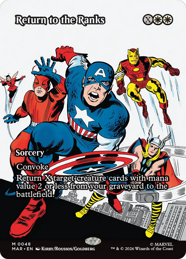 Return to the Ranks (Borderless) [Marvel Universe: Eternal-Legal] | Chromatic Games
