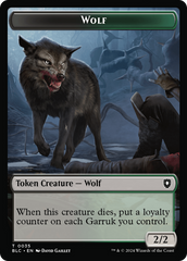 Human Soldier // Wolf (035) Double-Sided Token [Bloomburrow Commander Tokens] | Chromatic Games