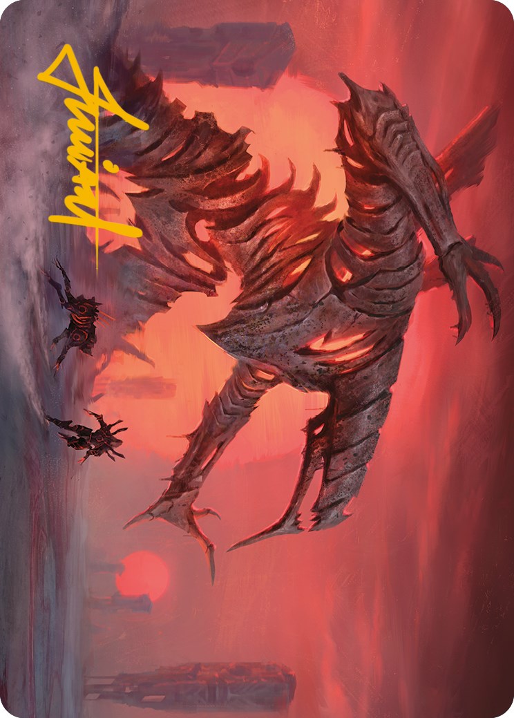 Red Sun's Zenith Art Card (Gold-Stamped Signature) [Phyrexia: All Will Be One Art Series] | Chromatic Games
