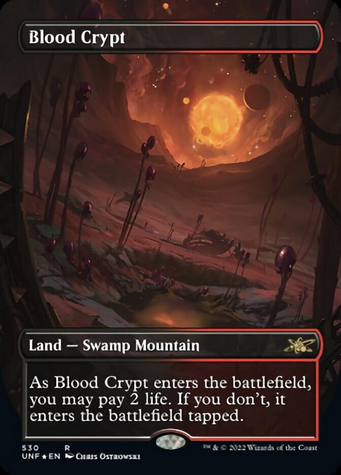 Blood Crypt (Borderless) (Galaxy Foil) [Unfinity] | Chromatic Games