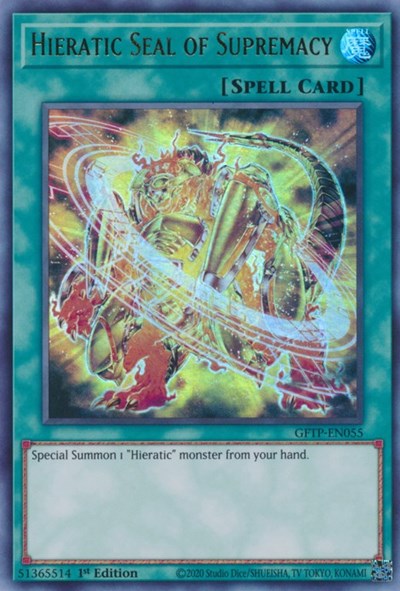 Hieratic Seal of Supremacy [GFTP-EN055] Ultra Rare | Chromatic Games