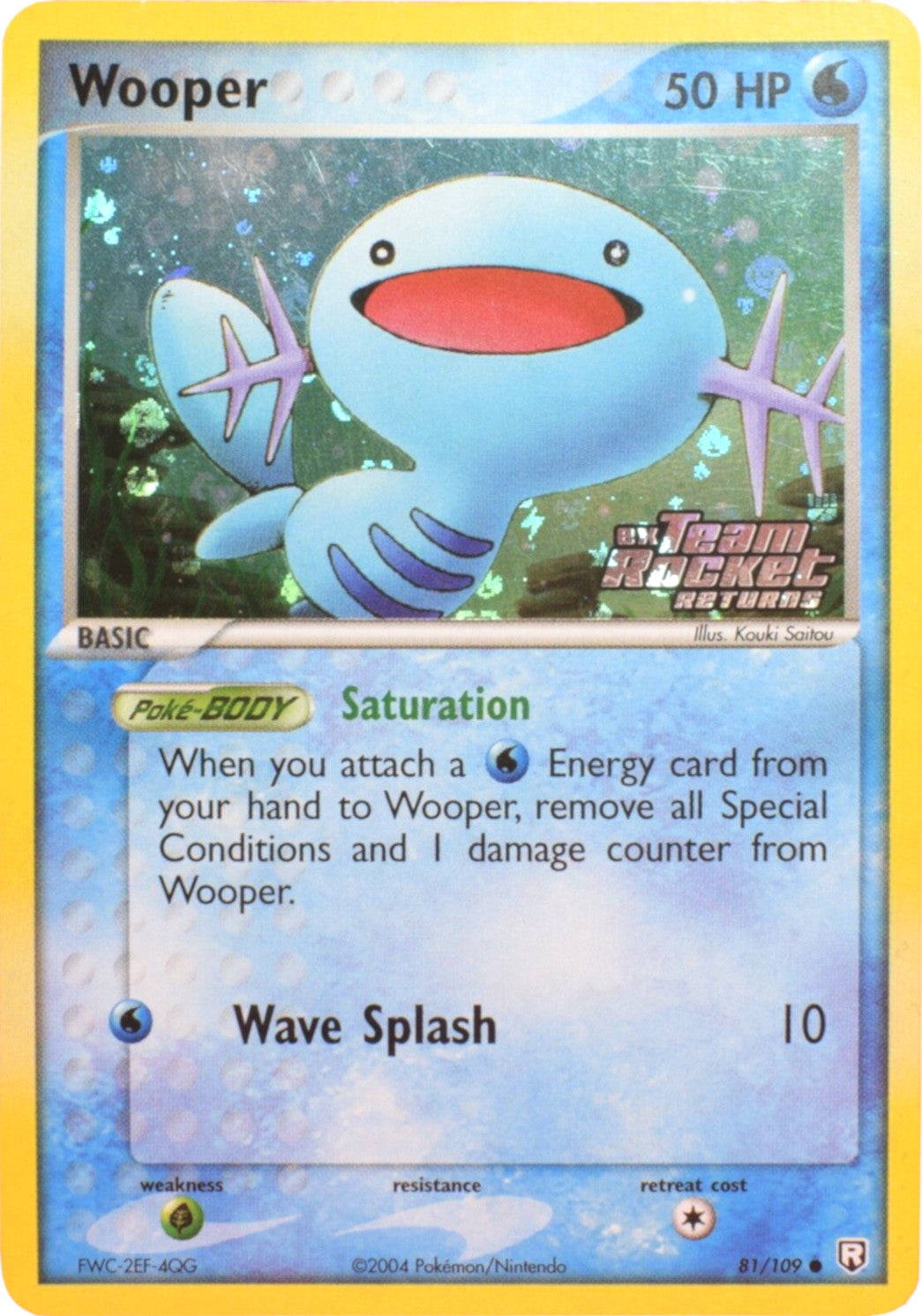 Wooper (81/109) (Stamped) [EX: Team Rocket Returns] | Chromatic Games