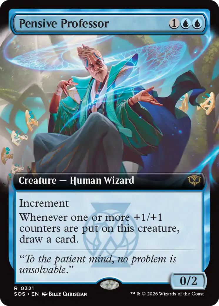 Pensive Professor (Extended Art) [Secrets of Strixhaven] | Chromatic Games